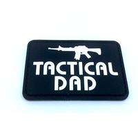 Tactical Dad Black PVC Airsoft Paintball Morale Patch