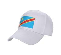 Tactical Democratic Republic of The Congo Flag | Adjustable Back Trucker Hat | UPF 50+ Sun Protection for Outdoor and Driving (Classic) White