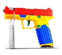 Tactical DIY Building Block Grip Set with Display Stand, Modular Construction Grip Kit,Creative Construction Grips Kit Compatible with Bricks,Fun Assembly Toy with Reusable Parts (1 set)