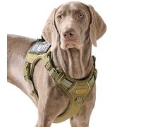 Tactical Dog Harness Adjustable No Pull Large Dog Breeds Husky Labrador Golden Retriever Reflective Oxford Material Breathable Reflective Oxford Material