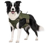 Tactical Dog Harness for Medium Dogs, Heavy Duty No Pull Dog Harness with Handle, Adjustable 6-Buckle Pet Vest for Pitbull, Border Collie, Boxer, Walking, Training, Hunting