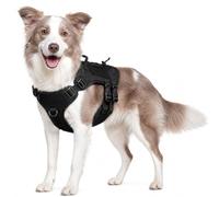 Tactical Dog Harness for Medium Dogs, Heavy Duty No Pull Dog Harness with Handle, Adjustable 6-Buckle Pet Vest for Pitbull, Border Collie, Boxer, Walking, Training, Hunting