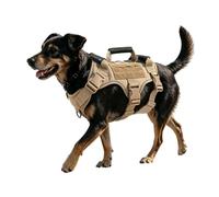 Tactical Dog Harness Reflective Nylon Adjustable Vest for Medium Large Dogs Belgian Malinois German Shepherd Akita Hunting Training Walking Outdoor