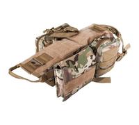 Tactical Dog Harness With pouch Vest, K9 Tactical Military Dog Harness Vest, Adjustable Outdoor Training Molle Dog Harness, Nylon Army Dog Vest, pet Tactical Gear for Medium Large Dogs(Beige,L)