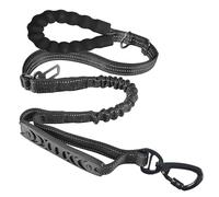 Tactical Dog Leash Heavy Duty, 4-5FT Shock Absorbing Bungee Dog Leash with 2 Padded Handle And Car Seatbelt for Medium Large Dogs,pink