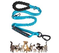 Tactical Dog Leash Heavy Duty, 4-5FT Shock Absorbing Bungee Dog Leash with 2 Padded Handle And Car Seatbelt for Medium Large Dogs,pink