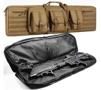 Tactical Double Rifle Gun Case - Soft Range Bag Outdoor Tactical Carbine Rifle Bag Padded Rifle Storage Backpack Integrated Pistol Perfect for Storage & Transportation