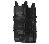 Tactical Double Rifle Pistol Magazine Pouch Holder - MOLLE-Compatible AK AR M4 AR15 Mag Holster Bag for 5.56 & 9mm (BCP)