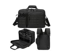 Tactical Double Rifle Pistol Range Bag for Handguns and Magazines, Shooting Range Backpack Duffle Bag for Outdoor Sport