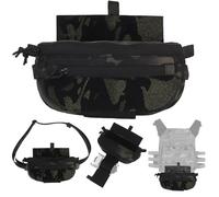 Tactical Drop Dangler MOLLE Pouch with Hoop and Loop Sub Abdominal Carrying Kit Bag（Compact） for Chest Rig Vest(Mcbk)