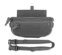Tactical Drop Dangler Pouch with Hoop and Loop Sub Abdominal Carrying Kit Bag 3 in 1 Drop Pouch Hanger Pouches Waistpack Sling Bag Fanny Pack(Grey)
