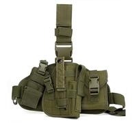 Tactical Drop Leg Holster, with Mag Pouch, Adjustable Outdoor Shooting Gear, for Military Hunting Riding Camping(Green)