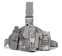 Tactical Drop Leg Holster, with Mag Pouch, Adjustable Outdoor Shooting Gear, for Military Hunting Riding Camping(ACU)