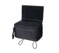 Tactical Drop Pouch, Tactical IFAK Pouch, with Hook And Loop Panel, Compatible with Chest Rig and Tactical Vest Mk3(Black)