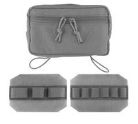 Tactical Drop Pouch With Battery Loops And Zippered Pocket - Chest Or Waist Mount Utility Bag, Training Function Pack(WG)