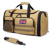 Tactical Duffle Bag for Men, 52L Large Expandable Gym Holdall with Wet Pocket, Multi-Functional Carry On Weekend Overnight Bag for Travel