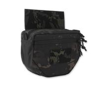 Tactical Dump Drop Pouch, Pouch Sub Abdominal Carrying Kit Bag Utility Tool Sack Fanny Pack with Hook and Loop for Vest Utility Tool Bag Airsoft Paintball(Mcbk)