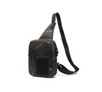 Tactical EDC Sling Bag, 10 x 8 Inch Main Compartment, Hidden Carry Bag with Anti-Theft Compartment, Adjustable Shoulder Strap, Black, BCP, Tactical