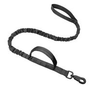 Tactical Elastic Dog Leash with Dual Control Handles - Military Grade Nylon Training Rope for Police and Service Dogs - Bungee Lead for Medium to Large Breeds (black)