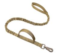 Tactical Elastic Dog Leash with Dual Control Handles - Military Grade Nylon Training Rope for Police and Service Dogs - Bungee Lead for Medium to Large Breeds (Yellow)