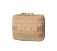 Tactical Emergency Pouch MOLLE Medical EMT Pack Hunting Utility Multi-Tool Kit EDC Bag Dump Drop Pocket(TAN)