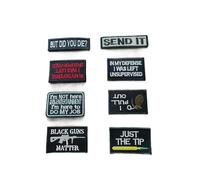Tactical English Letter Embroidered Patches, Hook and Loop Fastener Armband Patch with Free Loop Backing, DIY Military Tactical Patches for Backpacks, Vests, Hats and Uniforms