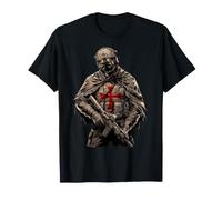 Tactical Faith Defender Modern Templar Knight Combat Gear T-Shirt
