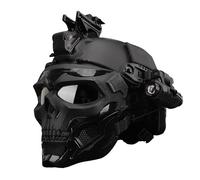Tactical Fast Helmet Sets, with Full Protect Face Skull Mask, and Flashlight, NVG Mount Game Kit, for Airsoft Paintball, Halloween, Role-Playing, Costume Parties and Movie Props