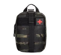Tactical First Aid Bag MOLLE EMT IFAK Pouch Rip-Away Trauma First Emergency Pack(Black Camo)