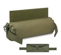 Tactical First Aid Drop Dump Pouch, Roll Up Medical Trauma Sub Abdominal Carrying Bag for IFAK EMT EMC with Hook-N-Loop for Plate Carriers Chest Rig Belt, 500D Nylon Lightweight Ranger Green