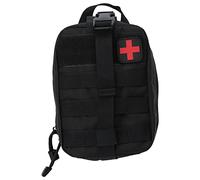Tactical First Aid Pouch, Waterproof EMT Bag with Belt Loop for Outdoor Emergency Survival Hiking Climbing (Black)