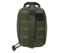 Tactical First Aid Pouch, Waterproof with Belt Loop EMT Climbing Bag for Outdoor Emergency Survival Hiking Campers and Adventurers (Green)