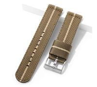 TACTICAL FROG 20mm 22mm Fast Release Nylon Watch band with Stainless Steel Buckle, Two-Piece Waterproof Nylon Watch Strap for Men and Women (Brownkhaki, 18mm)