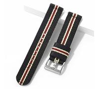 Tactical Frog 20mm 22mm Quick Released Nylon Watch band with Stainless Steel Buckle, Two-Piece Waterproof Nylon Watch Strap for Men & Women(20mm, Blackkhaki)