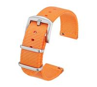 TACTICAL FROG 24 mm Nylon Watch band, 2-Piece Nylon Watch Strap with Stainless Steel Buckle, Orange