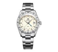 TACTICAL FROG Addiesdive AD2063 38 MM Men's Watch GMT 515-24H Quartz Watch 200 M Water Resistant, Beige dial