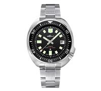 TACTICAL FROG Heimdallr 44 mm Stainless Steel Men's Automatic Watch, Sapphire Glass NH35A Movement 200 Metres Diving Watch Luminous C3, Black Dial / Strap, Modern