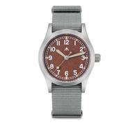 TACTICAL FROG Militado 38 mm Men's Quartz Watch, ML12 515 Movement Curved Sapphire Crystal 100 m Waterproof C3 Luminous, Red/grey, Classic military