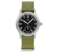 TACTICAL FROG Militado D12 Military Mens Watch VD78 Quartz Sapphire Crystal C3 Super Luminous 36mm Dial Military-Style Dress Watches, 100M Waterproof, Hand-B / ArmyGreen-Nylon-Strap