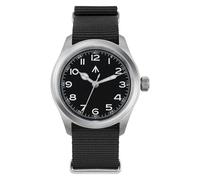 TACTICAL FROG Militado Men's Quartz Watch Movement VH31 ML08 Double Domed Sapphire C3 Luminous 100 m Waterproof Vintage Wristwatch Black, Black, Strap