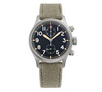 TACTICAL FROG Militado Military Mens Watches Chronograph 39mm Pilot VK61 Quartz Movement Casual Wristwatches Sapphire Crystal 100M Waterproof Sport Watch, Black,Quartz Movement,Quartz Watch