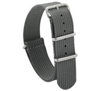 TACTICAL FROG Military Waterproof Nylon Watch Strap with Stainless Steel Buckle 18mm 19mm 20mm 22mm, dark grey, 19mm, Strap