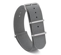 TACTICAL FROG Nylon Watch Band 18mm 19 mm 20mm 22 mm 24 mm, Waterproof Military Watch Straps Replacement for Men Women, With Stainless Steel Buckle (Grey, 20mm)