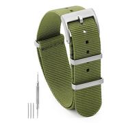 TACTICAL FROG Nylon Watch Band 18mm 19mm 20mm 22mm, Waterproof Military Watch Straps Replacement for Men Women, With Stainless Steel Buckle
