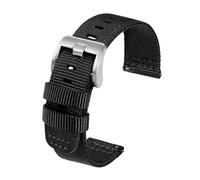 TACTICAL FROG Nylon Watch Bands 18mm, 2 Piece Fast Release Replacement Watch Strap for Men Women, Black