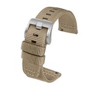 TACTICAL FROG Nylon Watch Bands 18mm, 2 Piece Fast Release Replacement Watch Strap for Men Women, kahki
