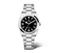 TACTICAL FROG Octopus 0013 Automatic Men's Watch 36 mm - Sapphire Glass, PT5000 Movement, BGW9 Luminous Indices, 10 Bar Water Protection, Stainless Steel Bracelet, black