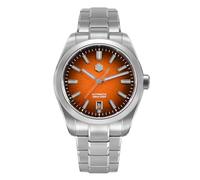 TACTICAL FROG San Martin Men's Watch SN0144-GS Automatic Movement 9015 Sapphire Crystal 10 Bar Diving Watch for Men Blue Dial, brown, 39mm, Bracelet