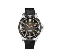 Tactical Frog San Martin SN0118 Men's Automatic Watch 40mm Sapphire Glass Diving Watch 316L Stainless Steel Water Resistant to 200M, Black, SN0118B, Strap.