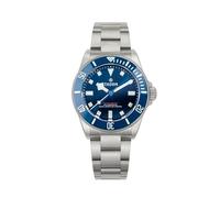 TACTICAL FROG THORN Men's 39mm SHY036 Titanium Diving Watch PT5000 Automatic Mechanical Sapphire Crystal Luminous Luminous 200M Waterproof Black Strap, Blue dial/white indexes, Bracelet